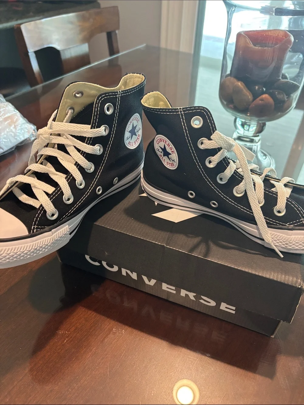 Converse All Star High Top Sneakers in Black and White
